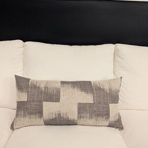 Geometric Gray and Cream Throw Pillow